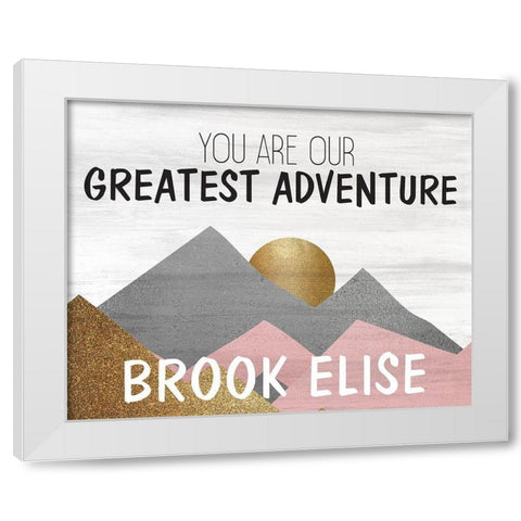 You Are Girl White Modern Wood Framed Art Print by Kimberly, Allen