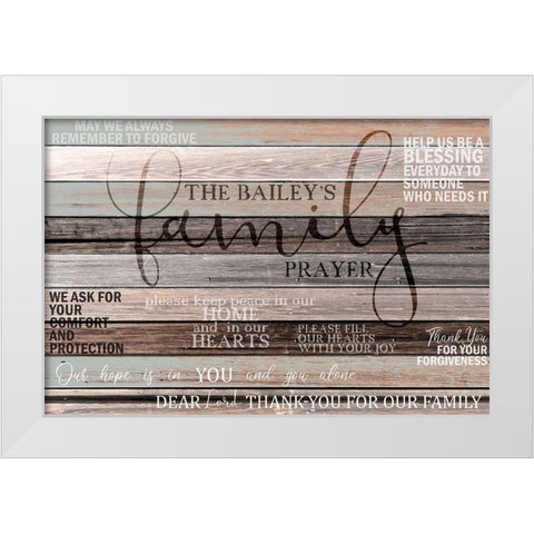 Family Prayer White Modern Wood Framed Art Print by Kimberly, Allen