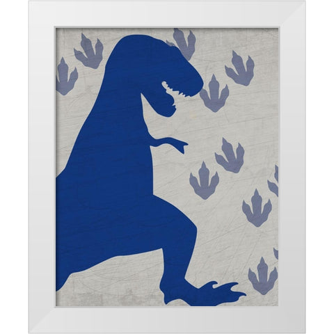 Rawr Tracks 1 White Modern Wood Framed Art Print by Kimberly, Allen