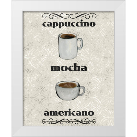Coffee Life 3 White Modern Wood Framed Art Print by Kimberly, Allen