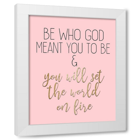 Set the World White Modern Wood Framed Art Print by Kimberly, Allen