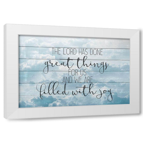 Great Things White Modern Wood Framed Art Print by Kimberly, Allen