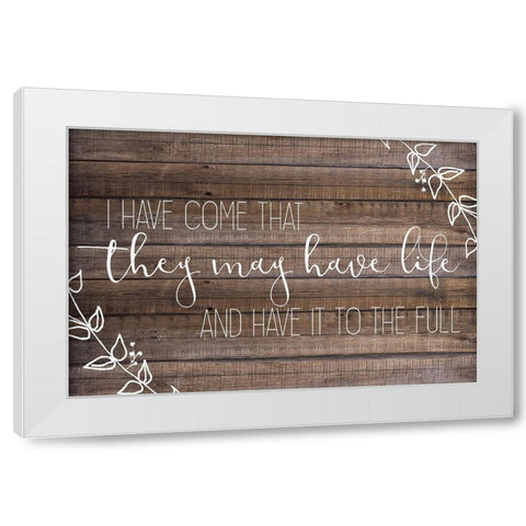 I Have Come White Modern Wood Framed Art Print by Kimberly, Allen