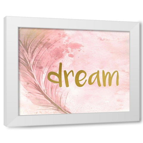 Dream Feather White Modern Wood Framed Art Print by Allen, Kimberly