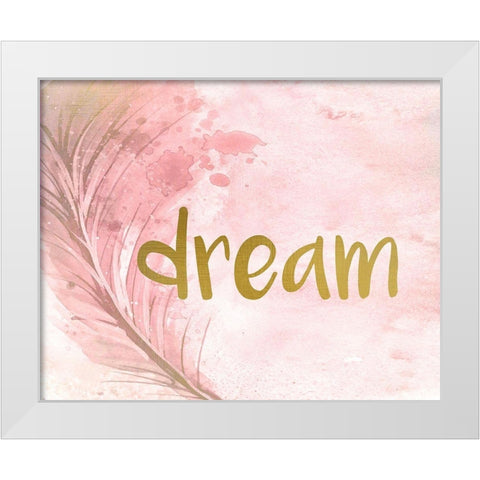 Dream Feather White Modern Wood Framed Art Print by Allen, Kimberly