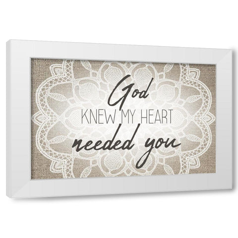 God Knew White Modern Wood Framed Art Print by Allen, Kimberly