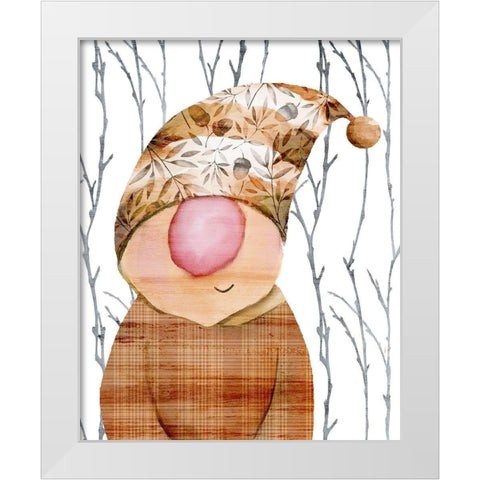 Gnome 2 White Modern Wood Framed Art Print by Kimberly, Allen