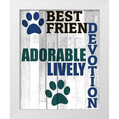Pets Are 2 White Modern Wood Framed Art Print by Kimberly, Allen