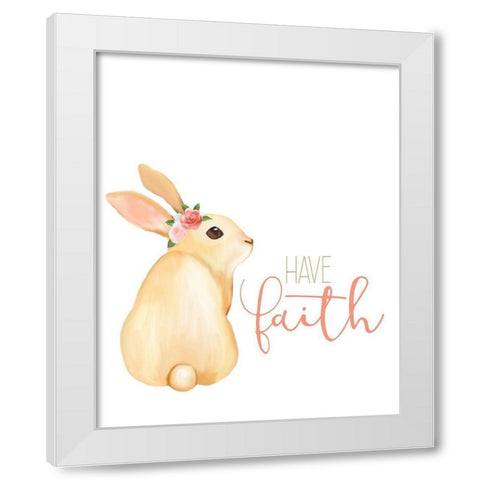 Have Faith White Modern Wood Framed Art Print by Kimberly, Allen