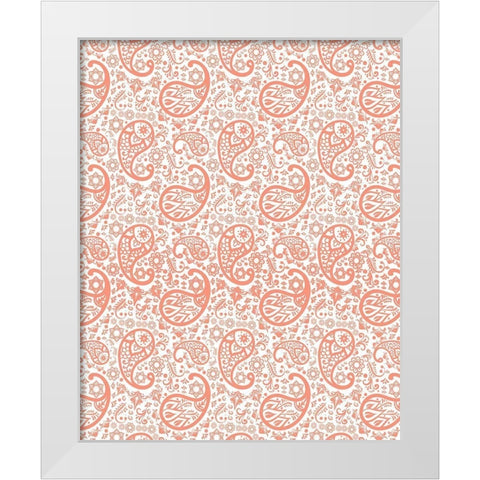 Paisley Bunnies 3 White Modern Wood Framed Art Print by Kimberly, Allen