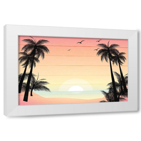 Roam B White Modern Wood Framed Art Print by Kimberly, Allen