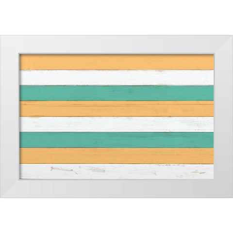 Beach Tent B White Modern Wood Framed Art Print by Kimberly, Allen