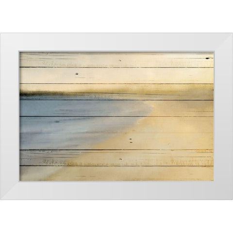 Golden Sea White Modern Wood Framed Art Print by Kimberly, Allen