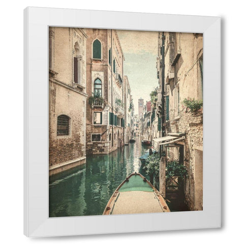 Gondola Paris 2 White Modern Wood Framed Art Print by Allen, Kimberly