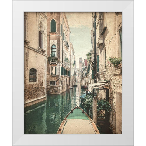 Gondola Paris 2 White Modern Wood Framed Art Print by Allen, Kimberly