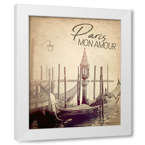 Gondola Paris 3 White Modern Wood Framed Art Print by Allen, Kimberly