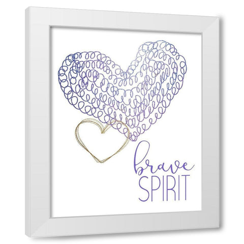 Kind Heart 3 White Modern Wood Framed Art Print by Allen, Kimberly