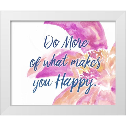 Do More White Modern Wood Framed Art Print by Allen, Kimberly