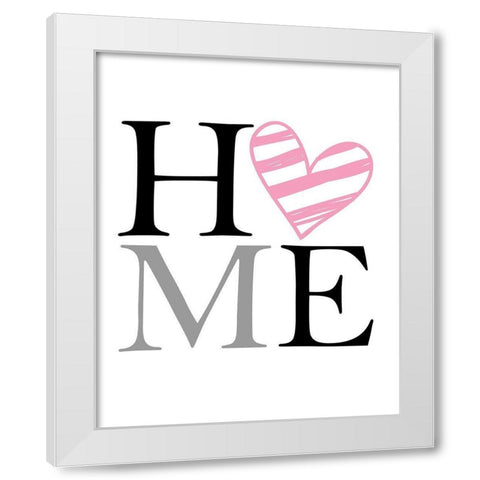 Love Home 3 White Modern Wood Framed Art Print by Allen, Kimberly