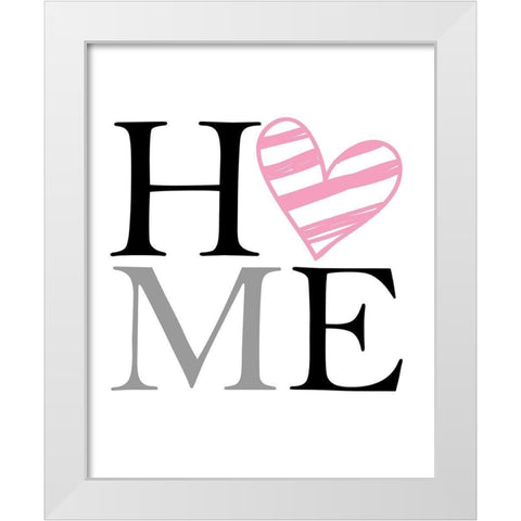 Love Home 3 White Modern Wood Framed Art Print by Allen, Kimberly