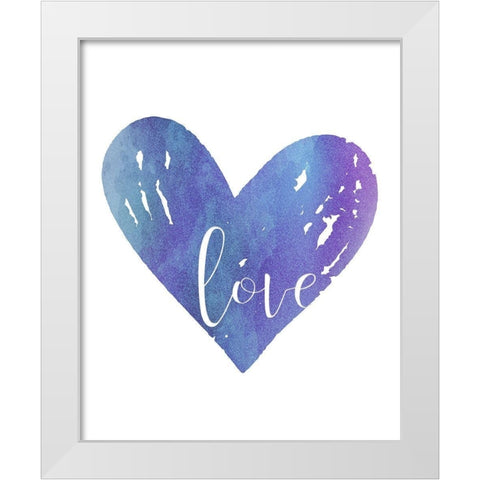 Watercolor Love 2 White Modern Wood Framed Art Print by Allen, Kimberly