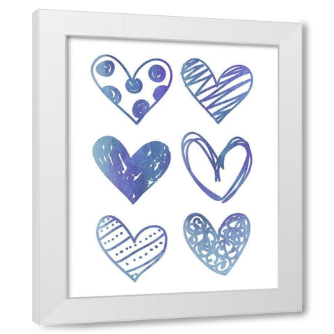 Watercolor Love 3 White Modern Wood Framed Art Print by Allen, Kimberly