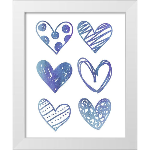 Watercolor Love 3 White Modern Wood Framed Art Print by Allen, Kimberly