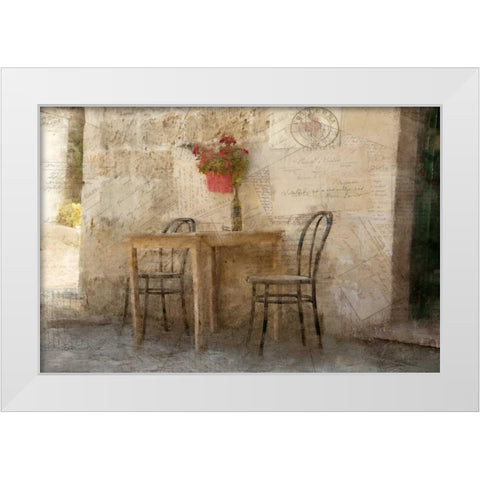Sidewalk Cafe White Modern Wood Framed Art Print by Allen, Kimberly