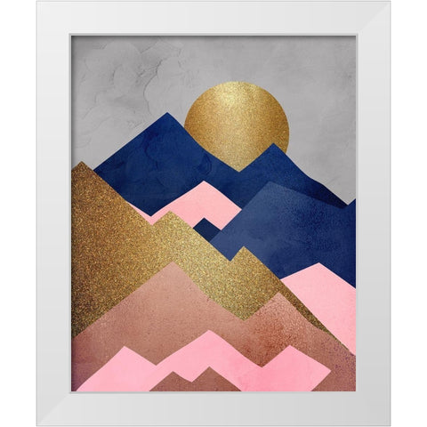 Mountain Range 1 White Modern Wood Framed Art Print by Allen, Kimberly