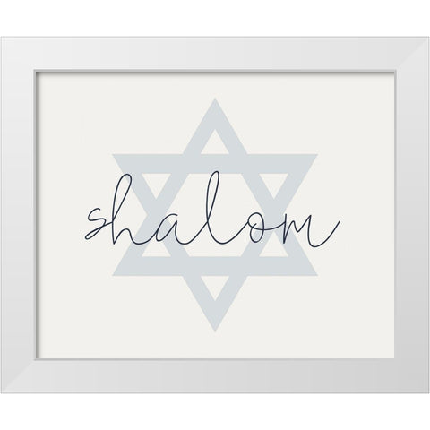 Shalom White Modern Wood Framed Art Print by Allen, Kimberly