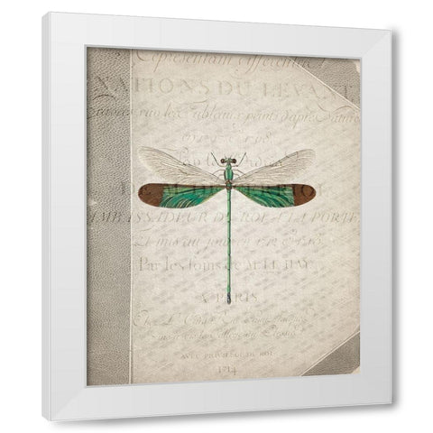 Dragonfly Book 2 White Modern Wood Framed Art Print by Allen, Kimberly