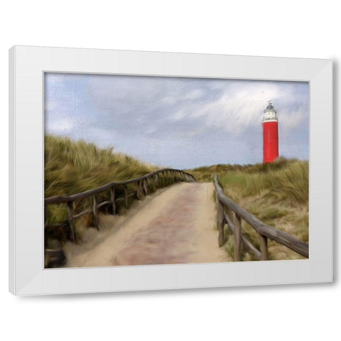 Lighthouse White Modern Wood Framed Art Print by Allen, Kimberly