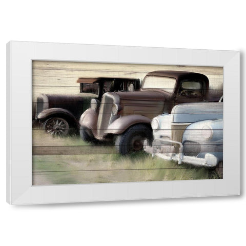 Old Timers White Modern Wood Framed Art Print by Allen, Kimberly