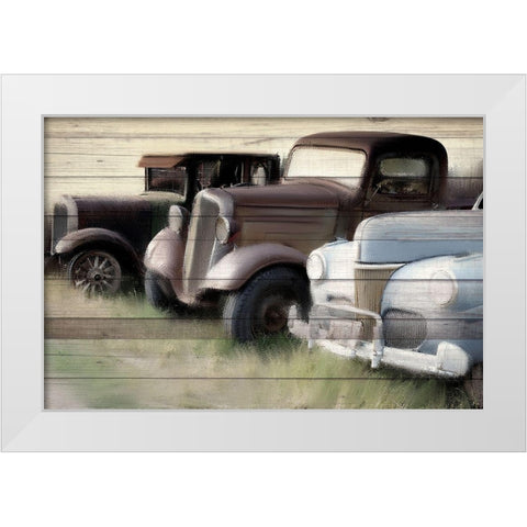 Old Timers White Modern Wood Framed Art Print by Allen, Kimberly