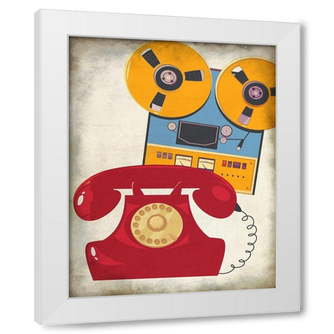 Retro 1 White Modern Wood Framed Art Print by Allen, Kimberly