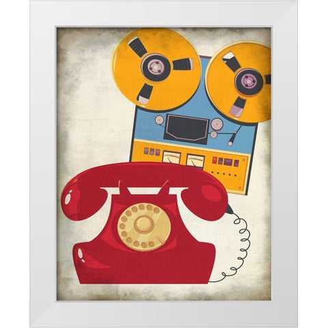 Retro 1 White Modern Wood Framed Art Print by Allen, Kimberly