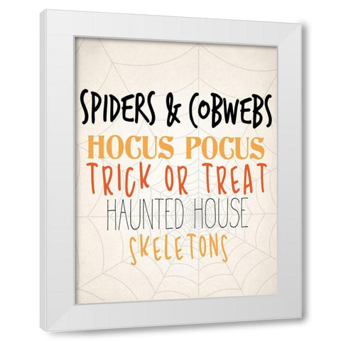 Spiders and Cobwebs v2 White Modern Wood Framed Art Print by Allen, Kimberly