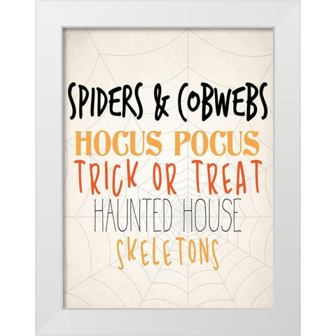 Spiders and Cobwebs v2 White Modern Wood Framed Art Print by Allen, Kimberly