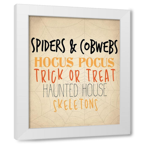 Spiders and Cobwebs White Modern Wood Framed Art Print by Allen, Kimberly