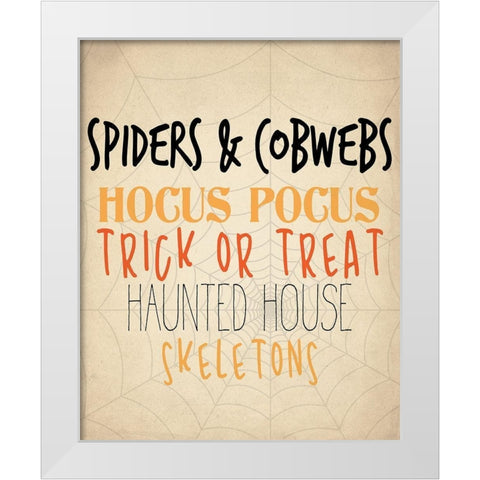 Spiders and Cobwebs White Modern Wood Framed Art Print by Allen, Kimberly