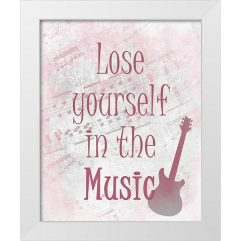 Loose Yourself White Modern Wood Framed Art Print by Allen, Kimberly