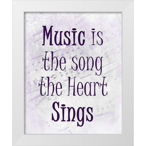 Music is the Song A White Modern Wood Framed Art Print by Allen, Kimberly