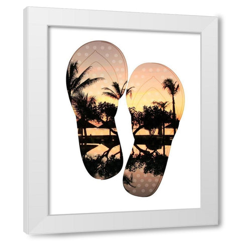 Beach Sunsets 1 White Modern Wood Framed Art Print by Allen, Kimberly