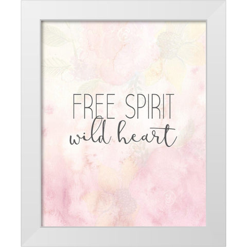 Free Spirit Wild Heart White Modern Wood Framed Art Print by Allen, Kimberly