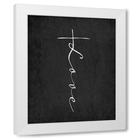 Love Cross White Modern Wood Framed Art Print by Allen, Kimberly