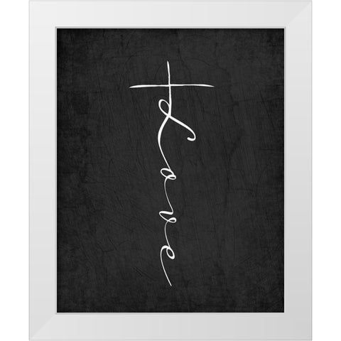 Love Cross White Modern Wood Framed Art Print by Allen, Kimberly