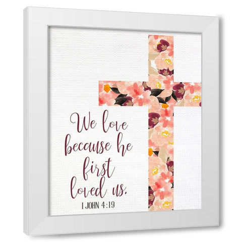 We Love White Modern Wood Framed Art Print by Allen, Kimberly