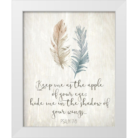 His Feathers 2 White Modern Wood Framed Art Print by Allen, Kimberly