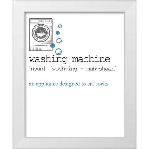 Washing 1 White Modern Wood Framed Art Print by Allen, Kimberly