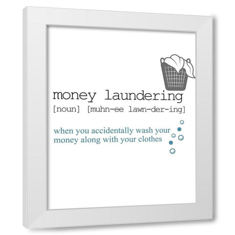 Washing 3 White Modern Wood Framed Art Print by Allen, Kimberly